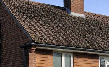 Guttering, fascia board and soffit along the eaves